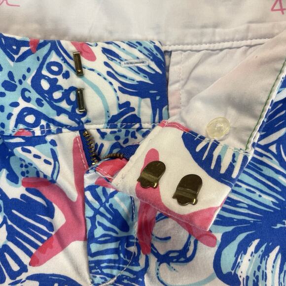 Lilly Pulitzer Chipper Shorts Womens Sz 4 Starfish She She Shells Bermuda Beachy - Picture 3 of 13